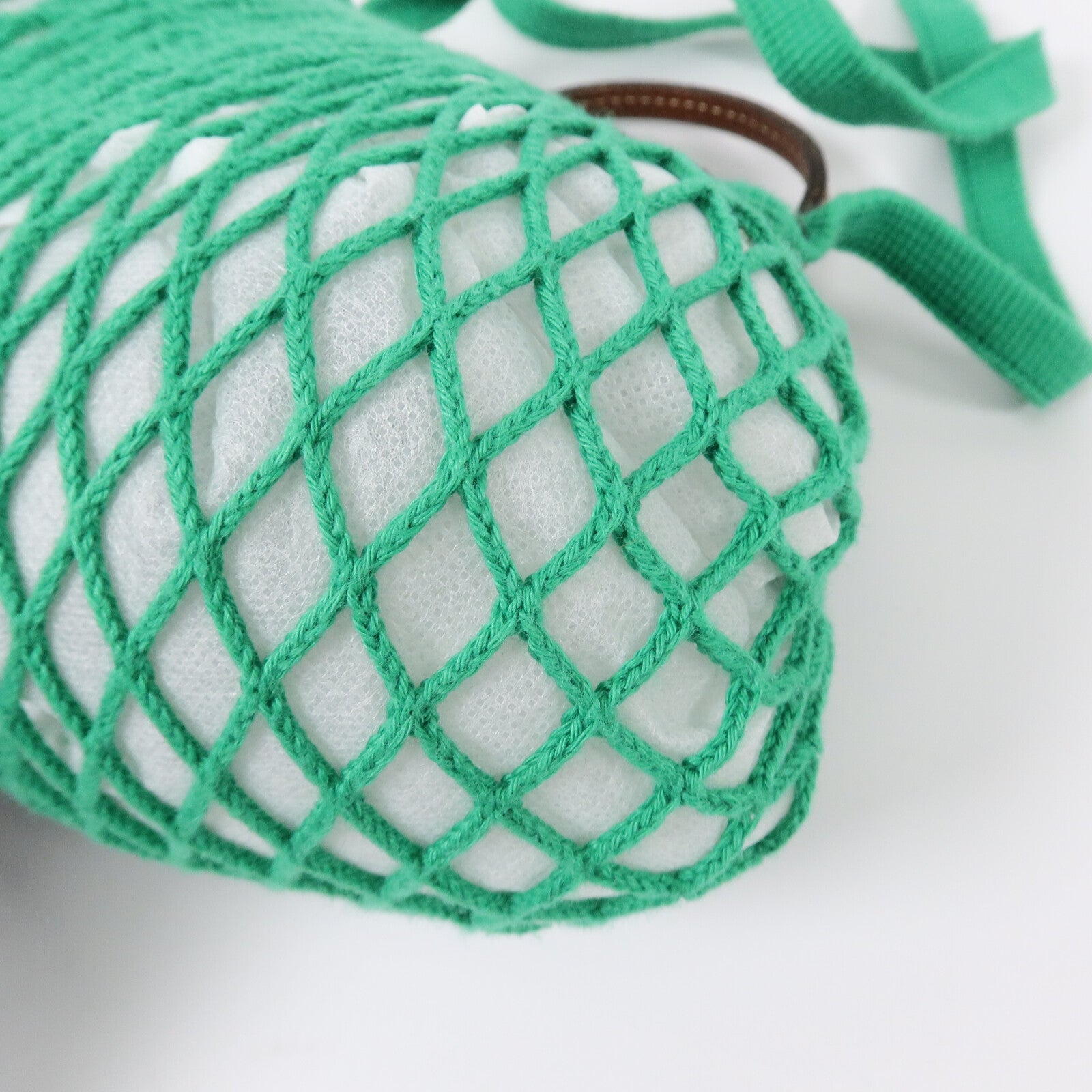 Longchamp 棉質/皮革Le Pliagr Mesh Bag XS手挽肩背兩用袋