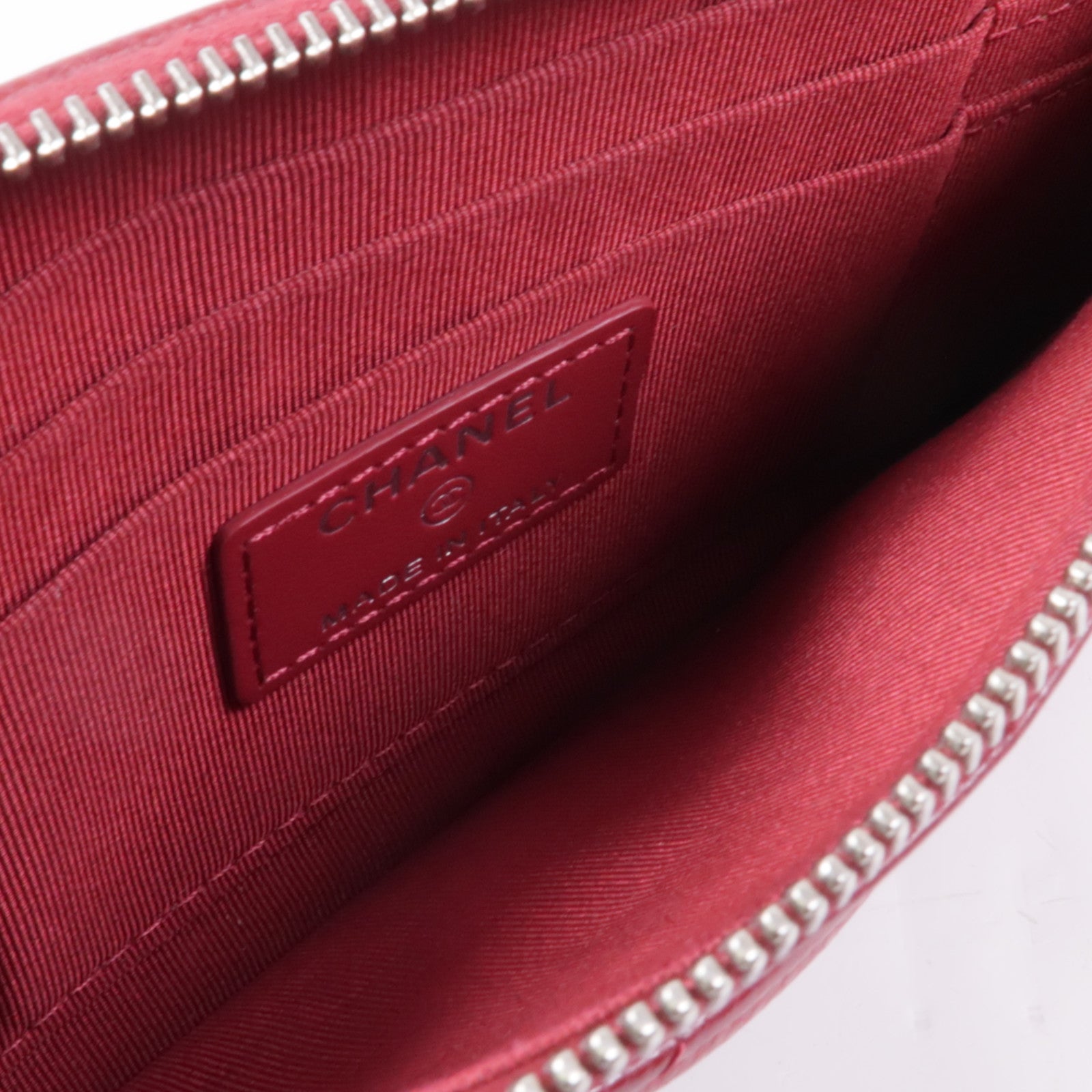 CHANEL 牛皮皮革Clutch Bag銀扣手拿包