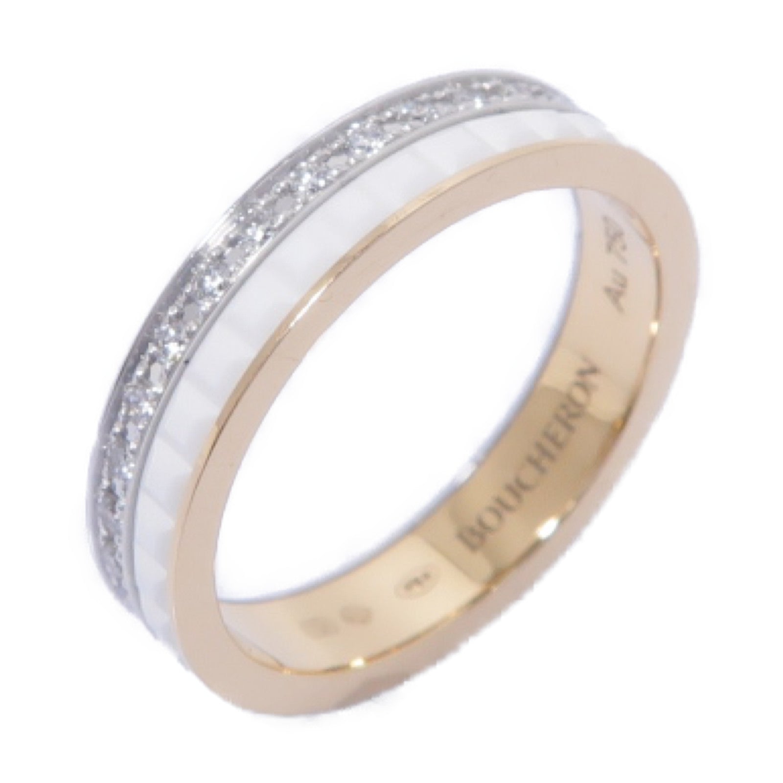 Boucheron 18K白金/玫瑰金Quatre White戒指US#4
