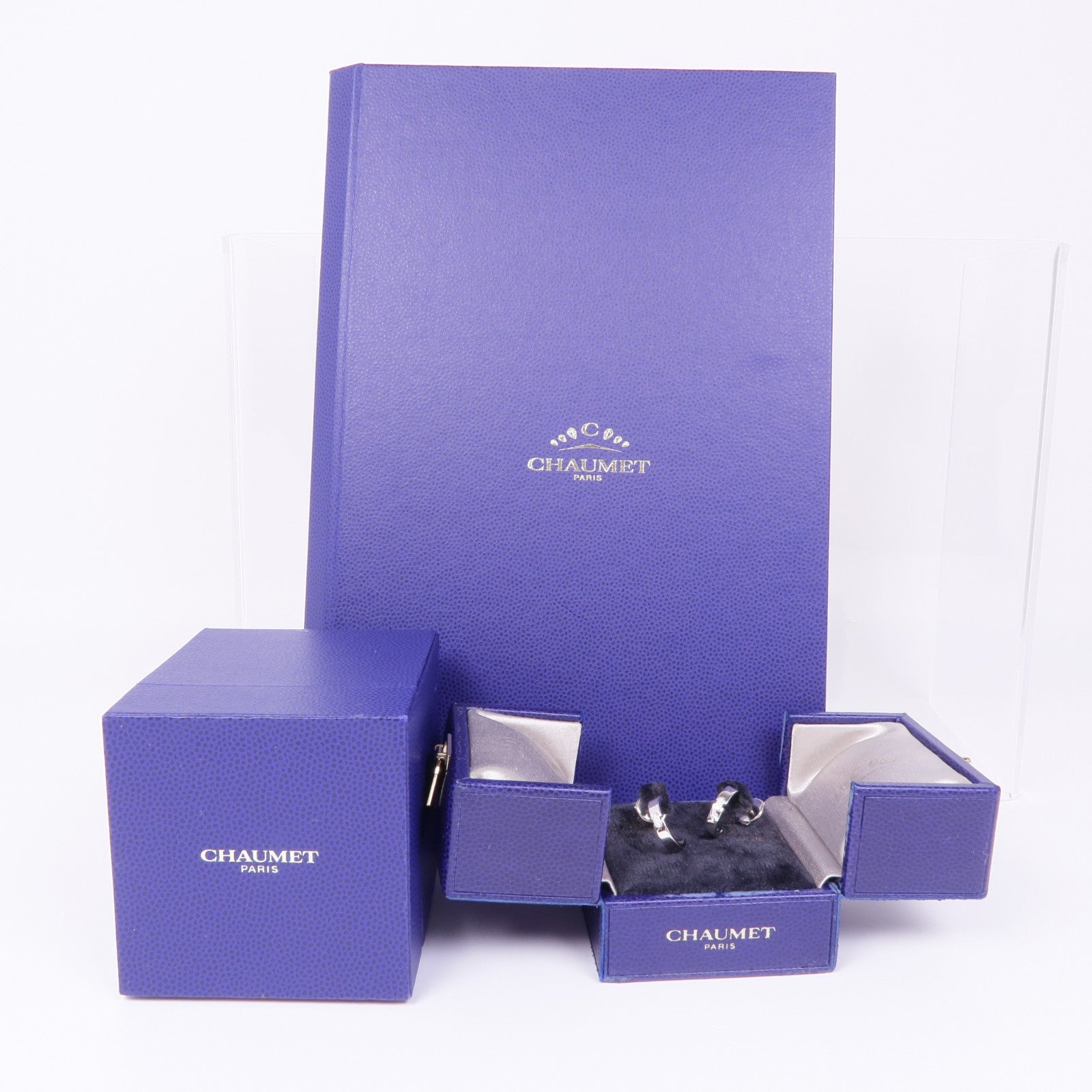 Chaumet 18K白金Liens Evidence鑽石耳環