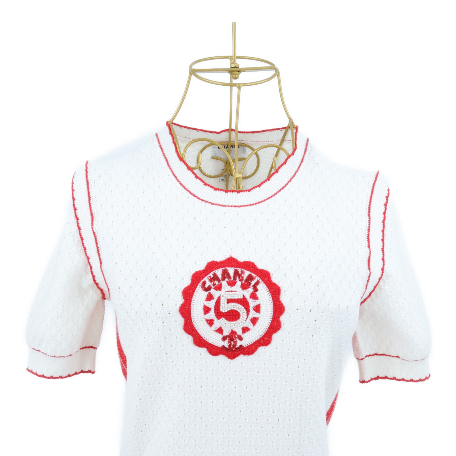 CHANEL 23C Short-Sleeves Knitting Tops上衣