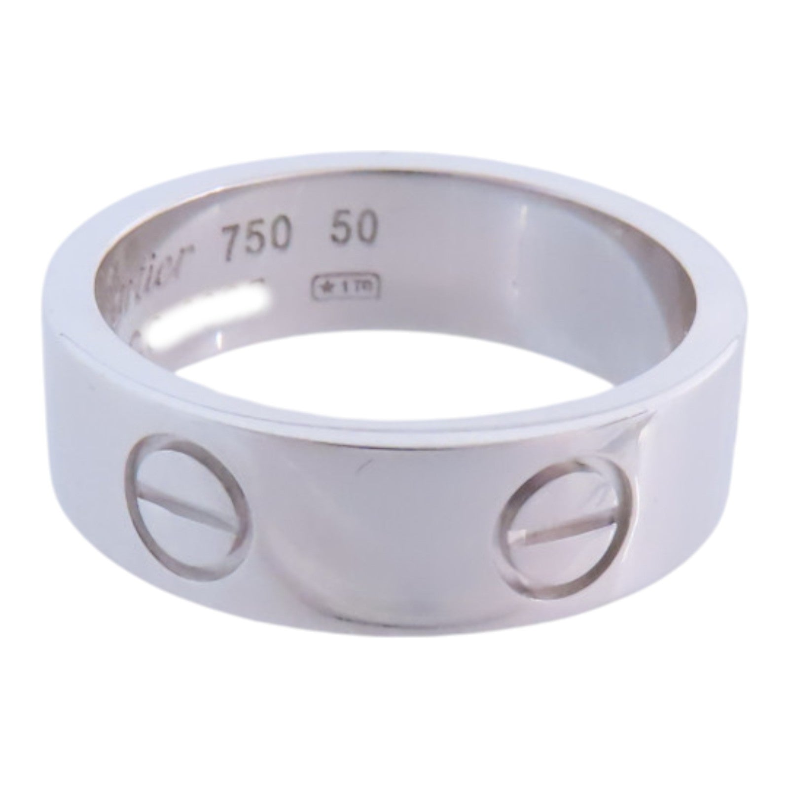 CARTIER 18K白金Love Ring戒指#50/US#5