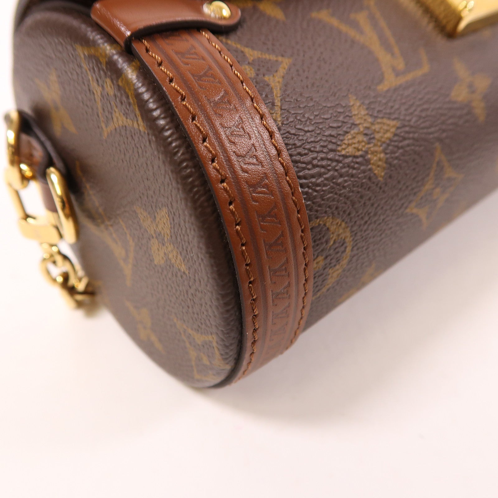 LOUIS VUITTON Monogram Papillon Trunk金扣手挽肩背兩用袋棕色