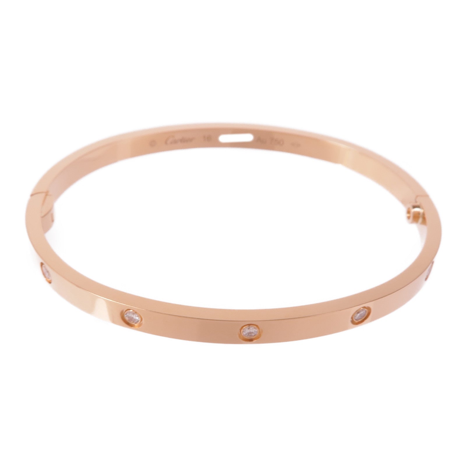 CARTIER 18K玫瑰金Love Bracelet鑽石手鏈Cartier#16