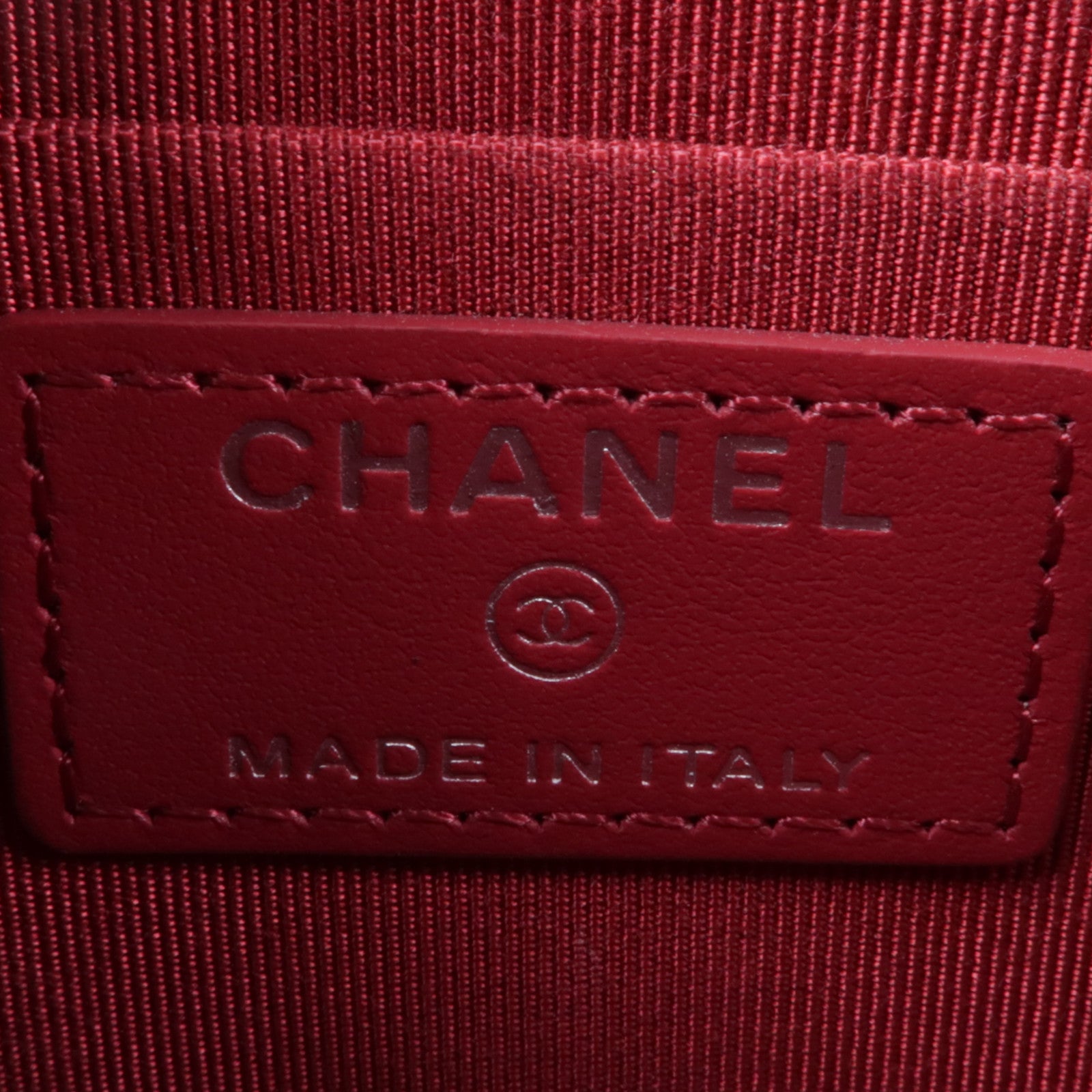 CHANEL 牛皮皮革Clutch Bag銀扣手拿包