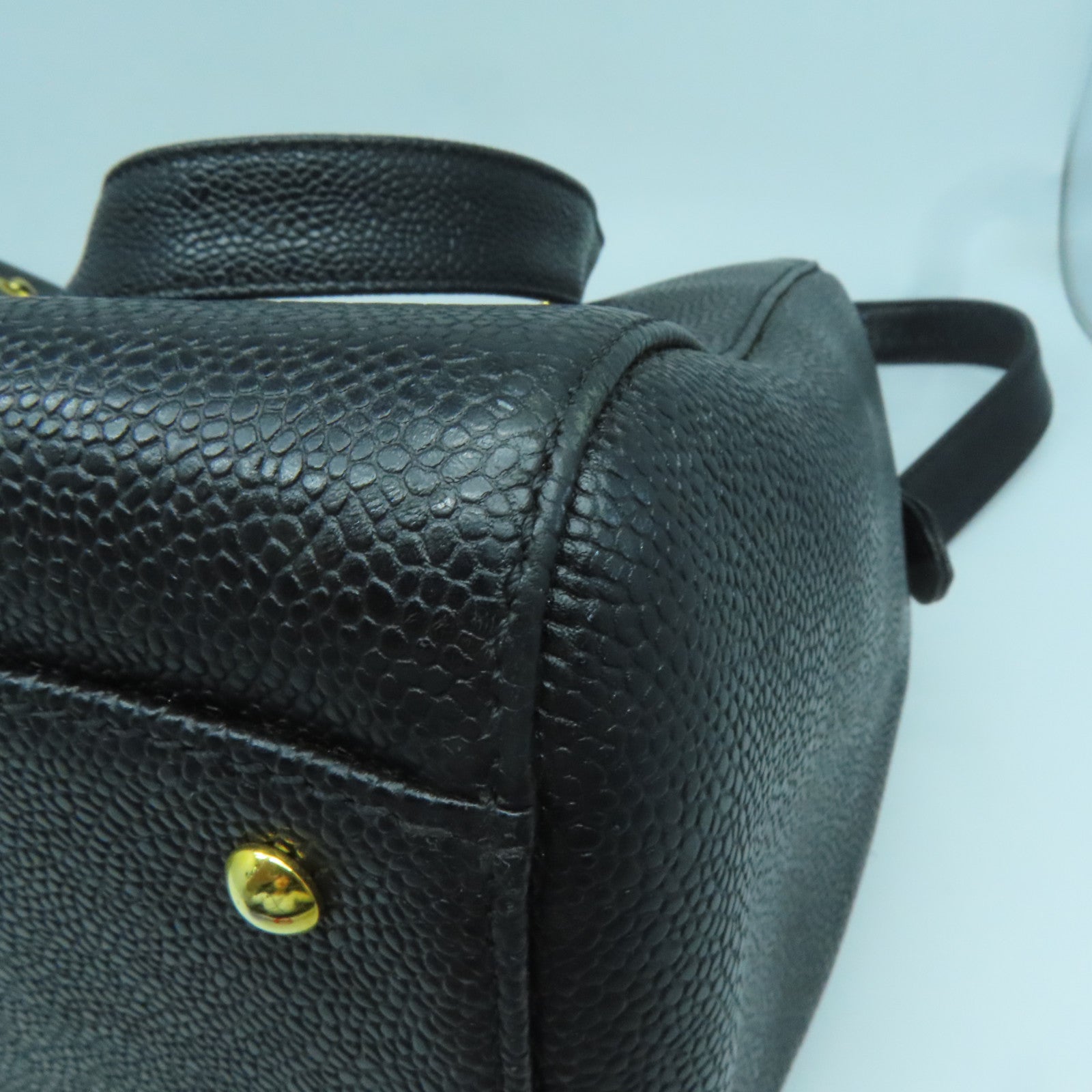 CHANEL 【激減優惠】牛皮皮革Tote Bag金扣鏈帶肩背袋黑色