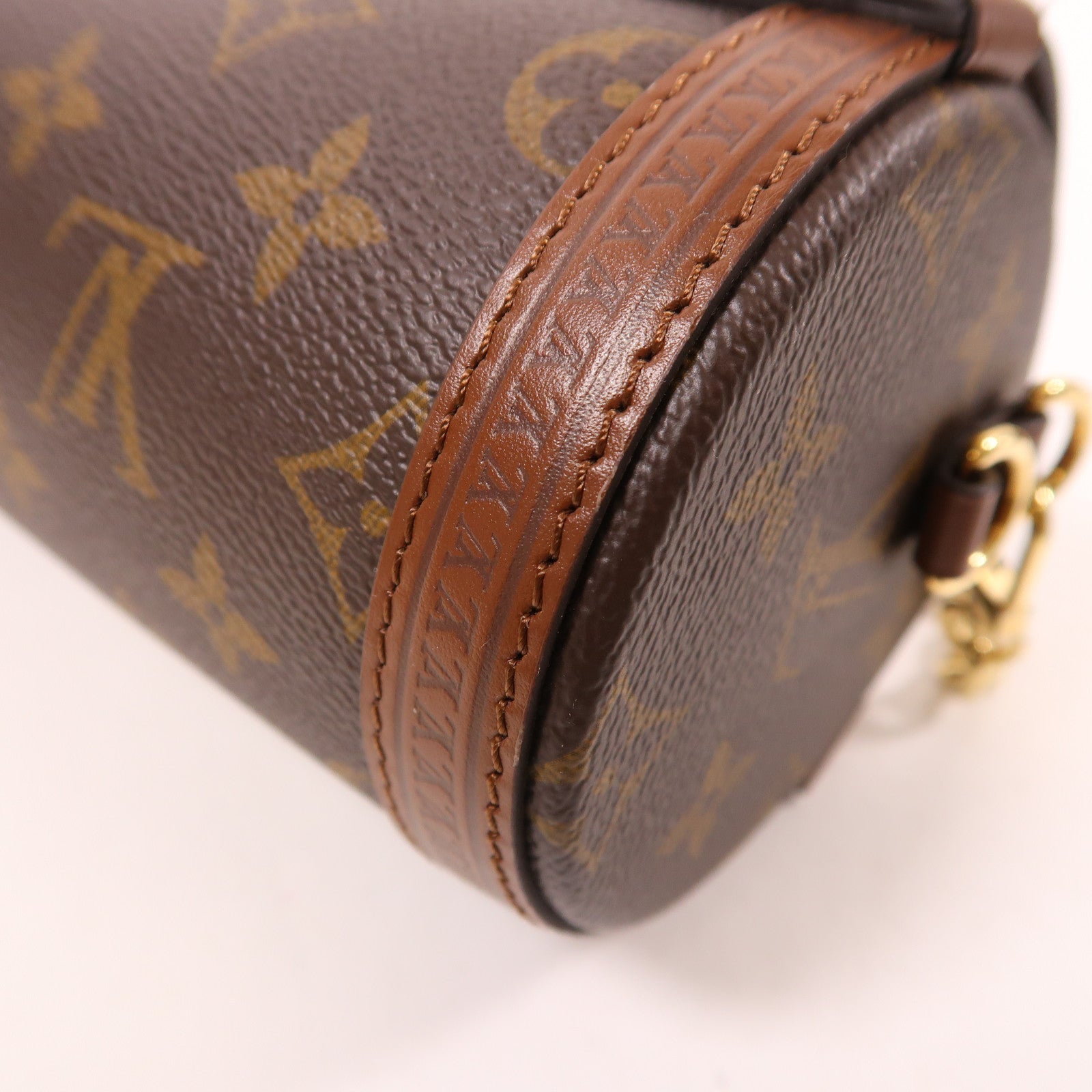 LOUIS VUITTON Monogram Papillon Trunk金扣手挽肩背兩用袋棕色