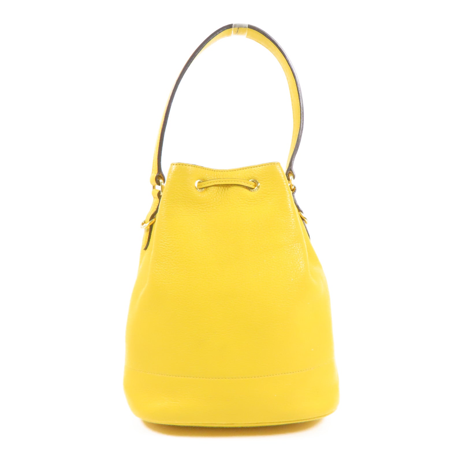 PRADA 牛皮皮革Bucket Bag金扣手挽肩背兩用袋