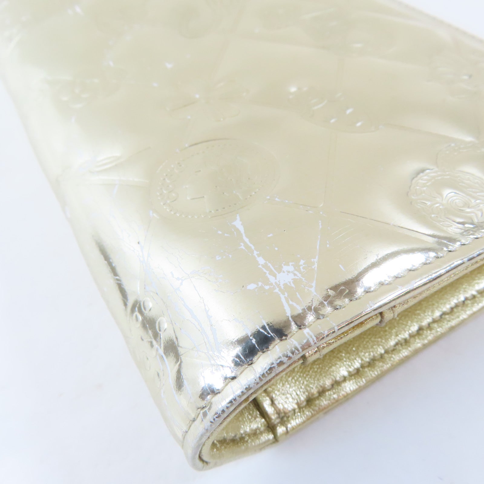 CHANEL 【激減優惠】牛皮皮革Long Wallet金扣長錢包金色