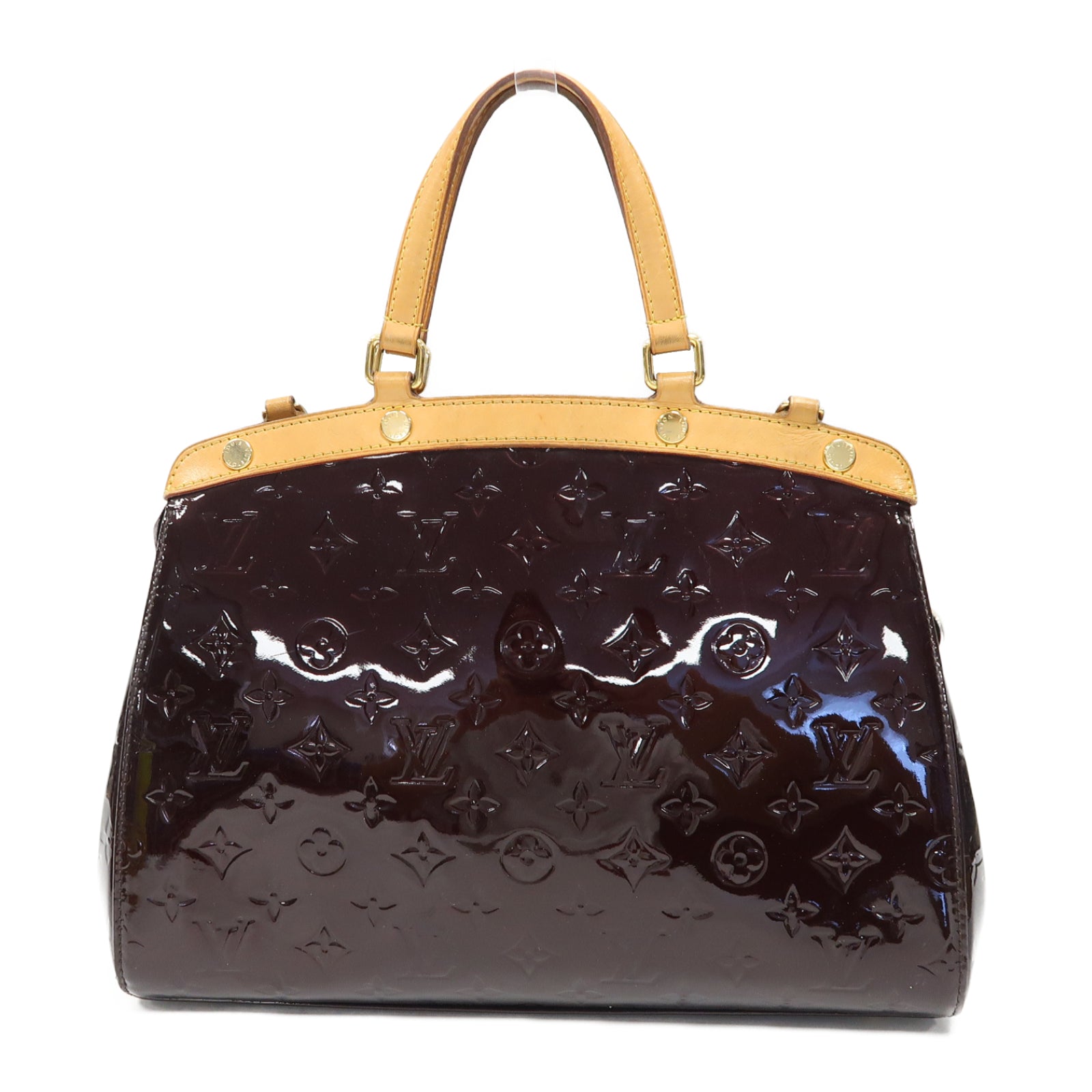 LOUIS VUITTON 【激減優惠】Vernis Brea MM金扣手挽肩背兩用袋紅色