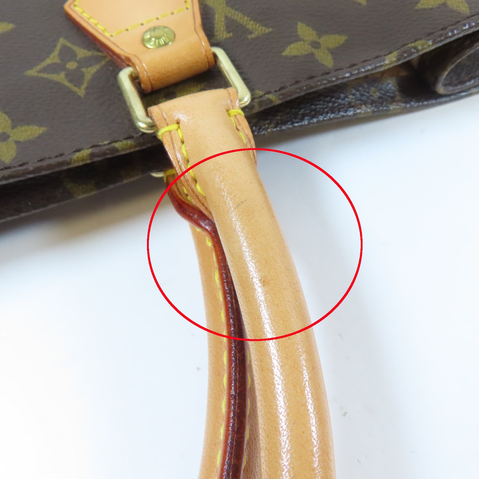 LOUIS VUITTON Monogram Sac Plat Tote Bag金扣手挽袋啡色