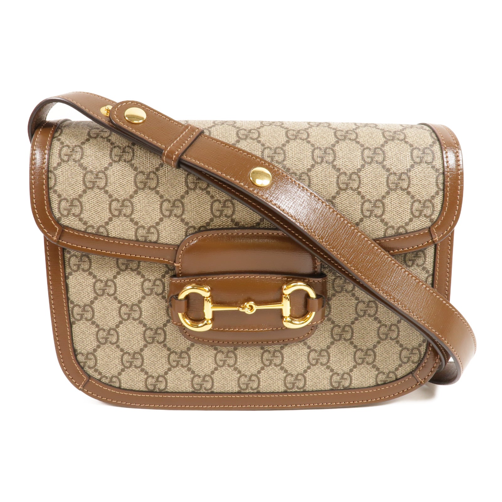 GUCCI 塗層帆布Horsebit 1955 Medium肩背袋