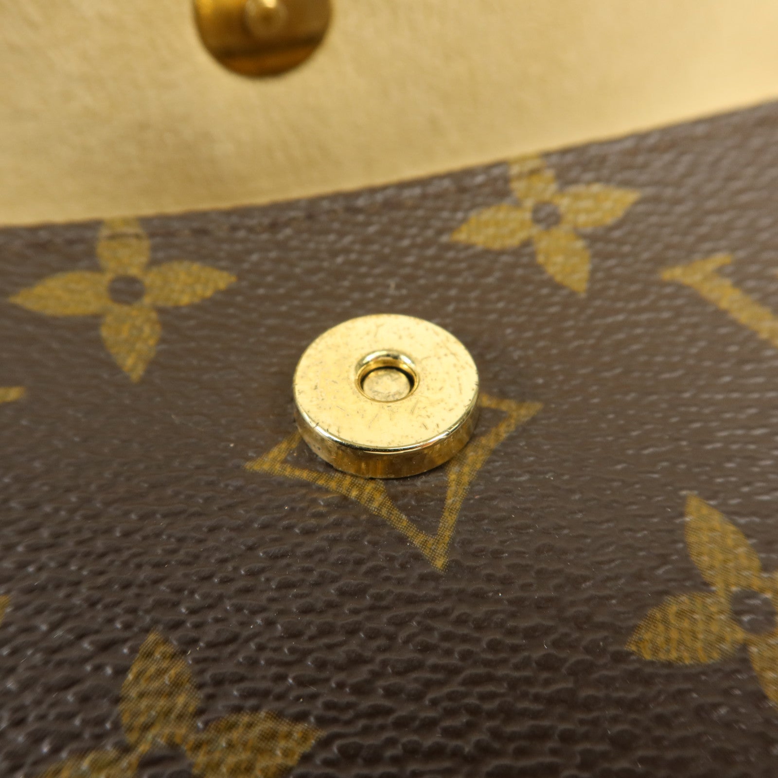 LOUIS VUITTON Monogram Pochette Florentine金扣腰包棕色
