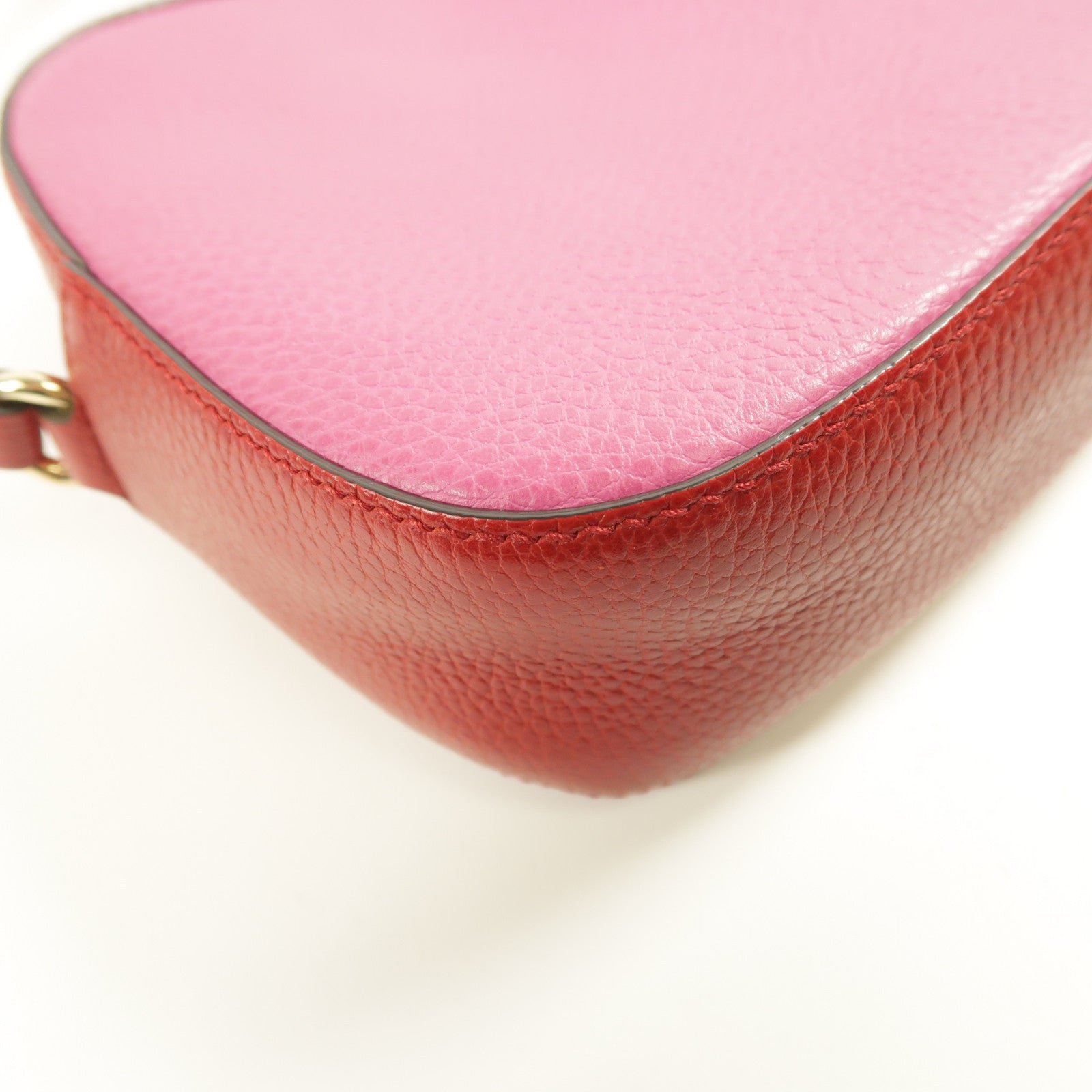 GUCCI CC GHW Shoulder Bag Calfskin Leather 431567 Pink/Red