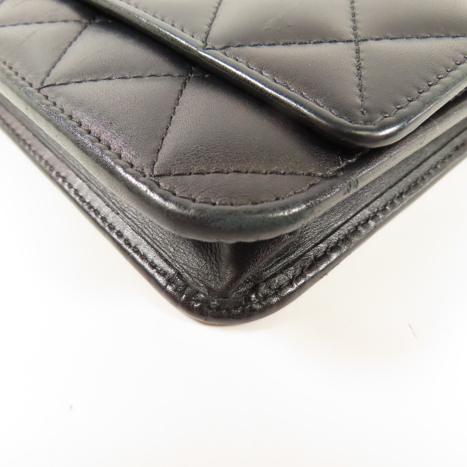 CHANEL 牛皮皮革WOC Wallet On Chain銀扣鏈帶肩背袋