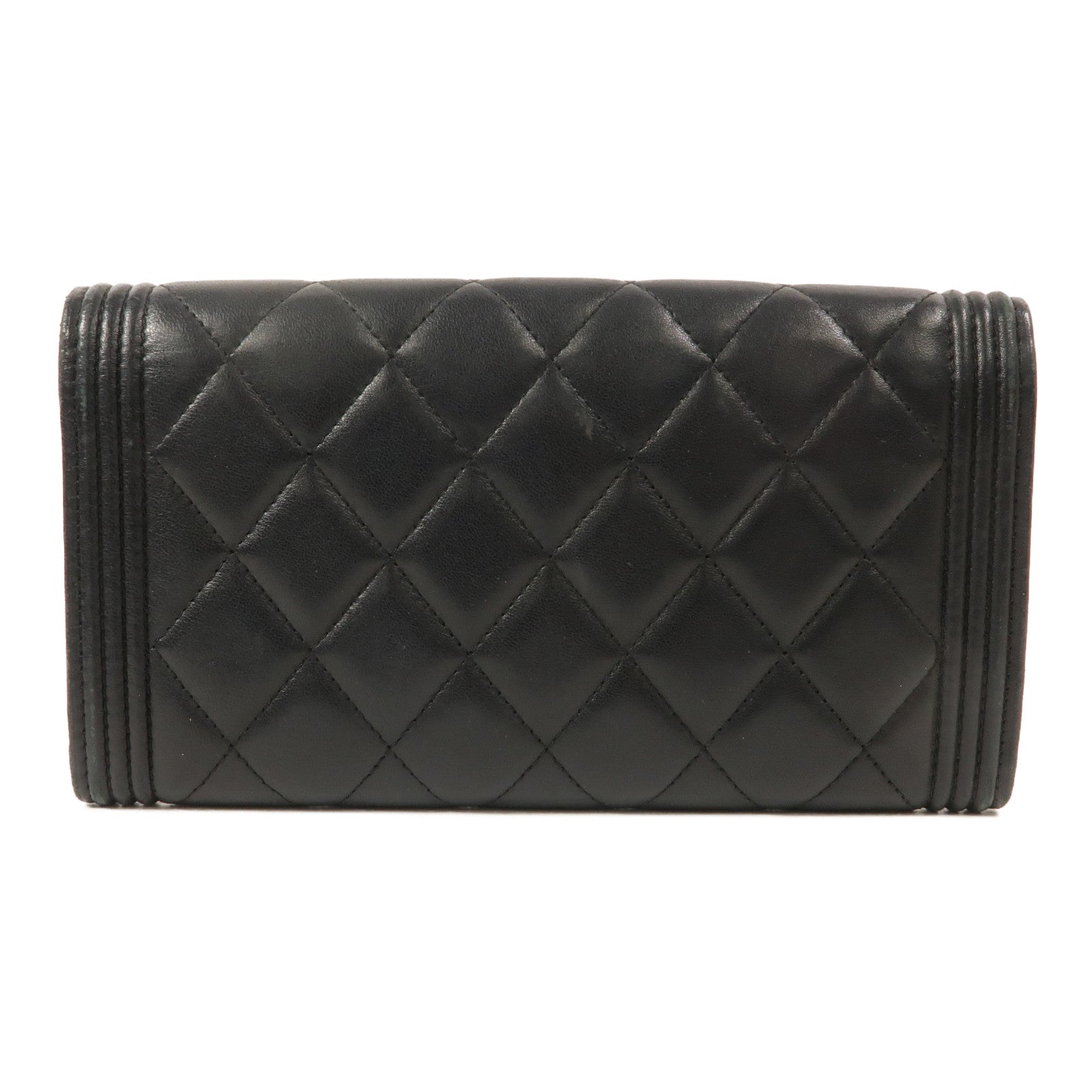 CHANEL 羊皮皮革Boy Long Wallet長錢包