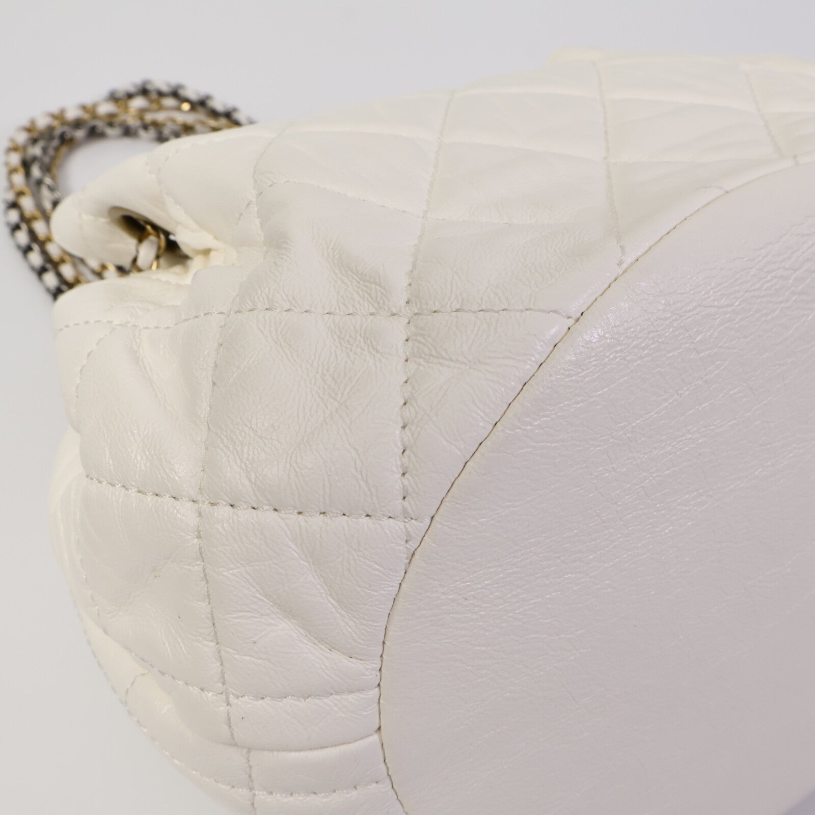 CHANEL 【激減優惠】羊皮皮革Drawstring Bucket鏈帶肩背袋