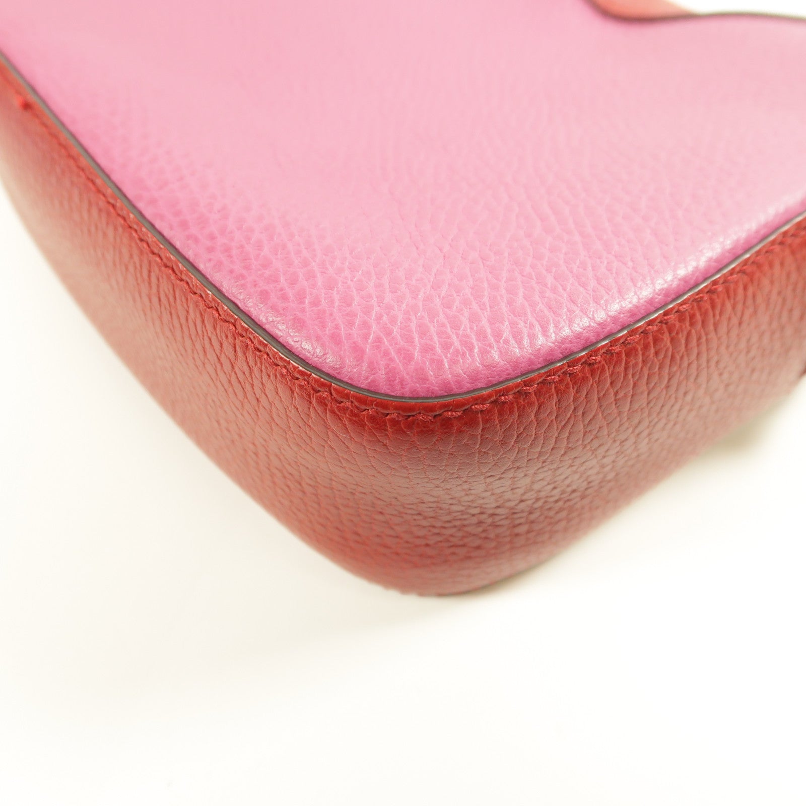 GUCCI CC GHW Shoulder Bag Calfskin Leather 431567 Pink/Red