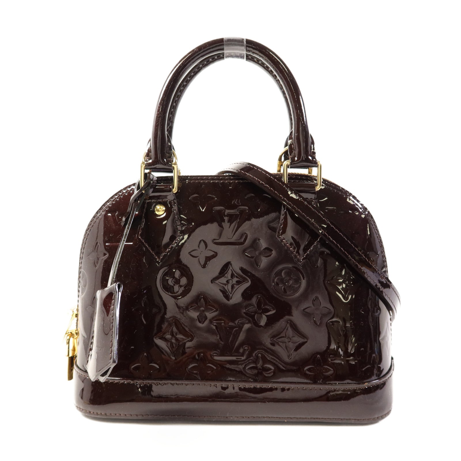 LOUIS VUITTON Vernis Alma BB金扣手挽肩背兩用袋