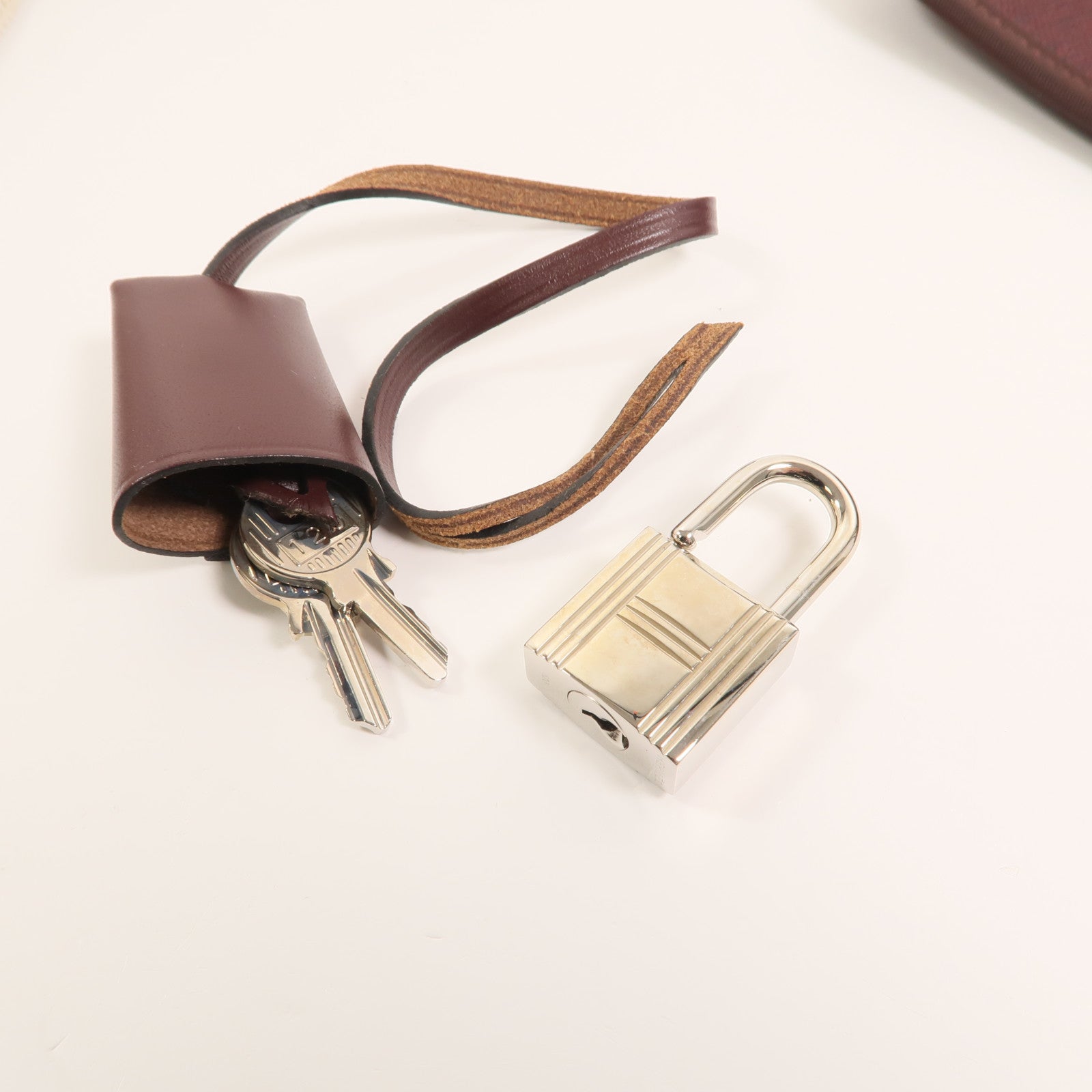 HERMES Toile H帆布Herbag PM手挽肩背兩用袋Rouge Sellier