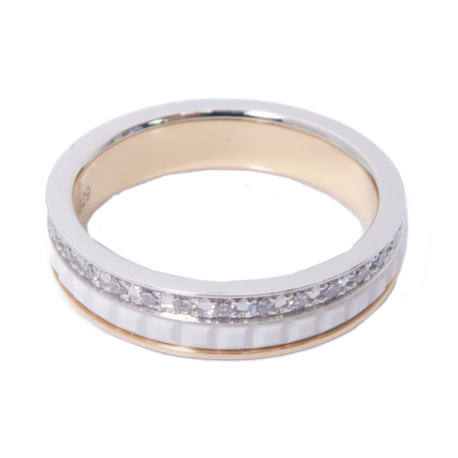 Boucheron 18K白金/玫瑰金Quatre White戒指US#4