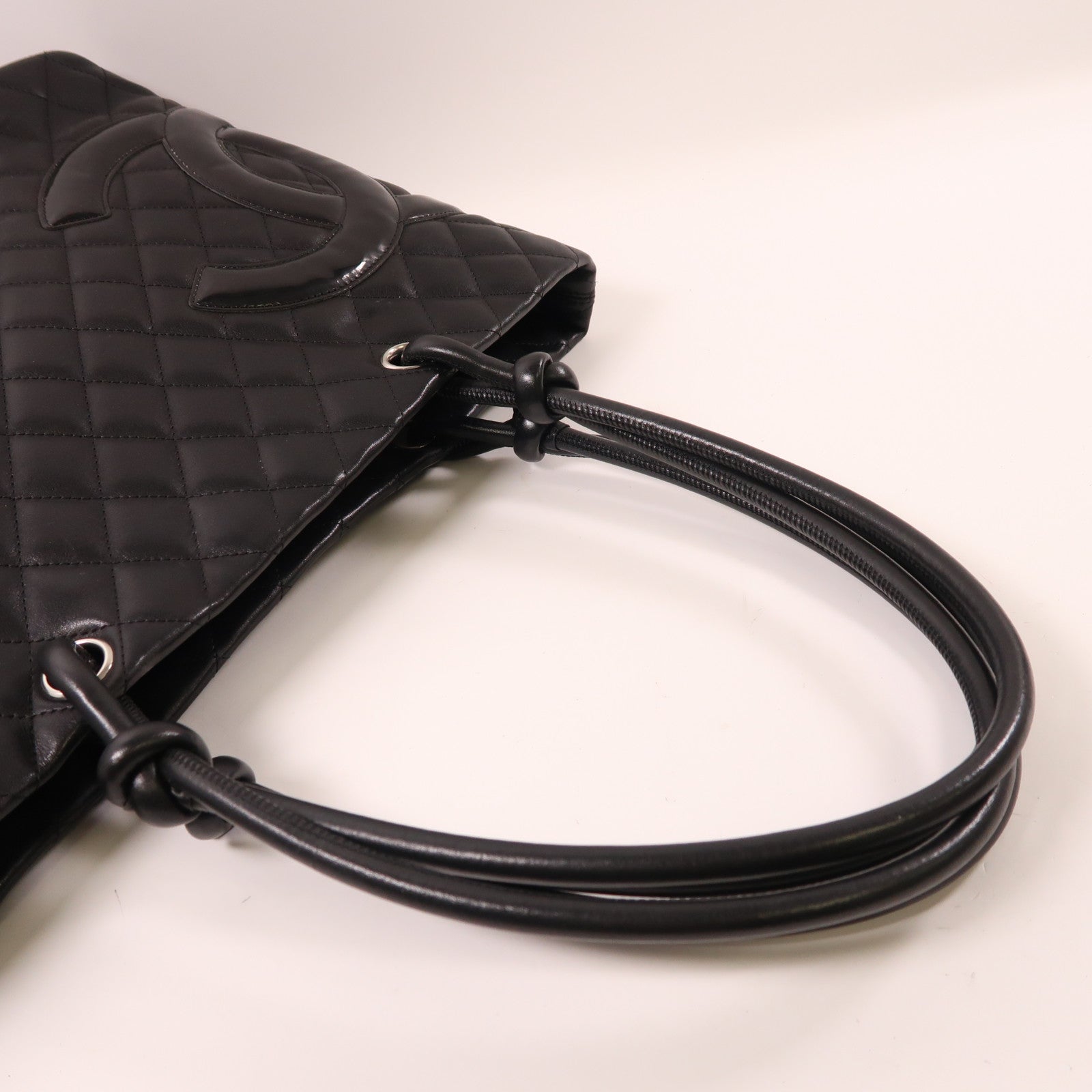 CHANEL 牛皮皮革Cambon Tote銀扣肩背袋/手挽袋