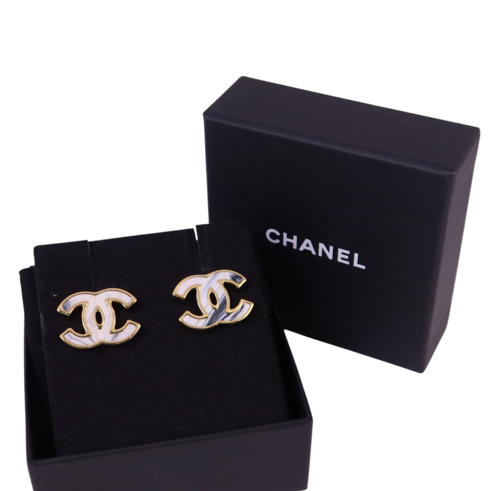 CHANEL 【激減優惠】金屬/琺瑯CC Earrings金扣耳環
