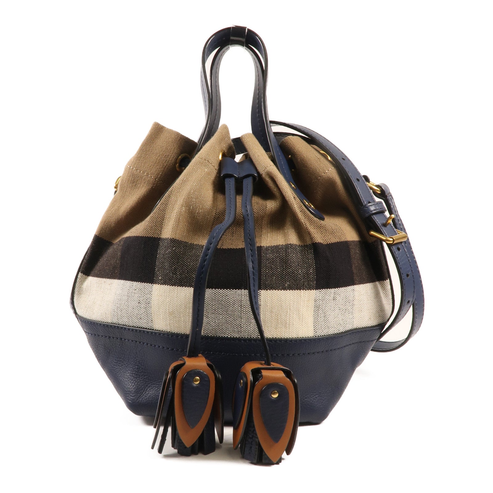 BURBERRY 帆布Shoulder Bag金扣手挽肩背兩用袋