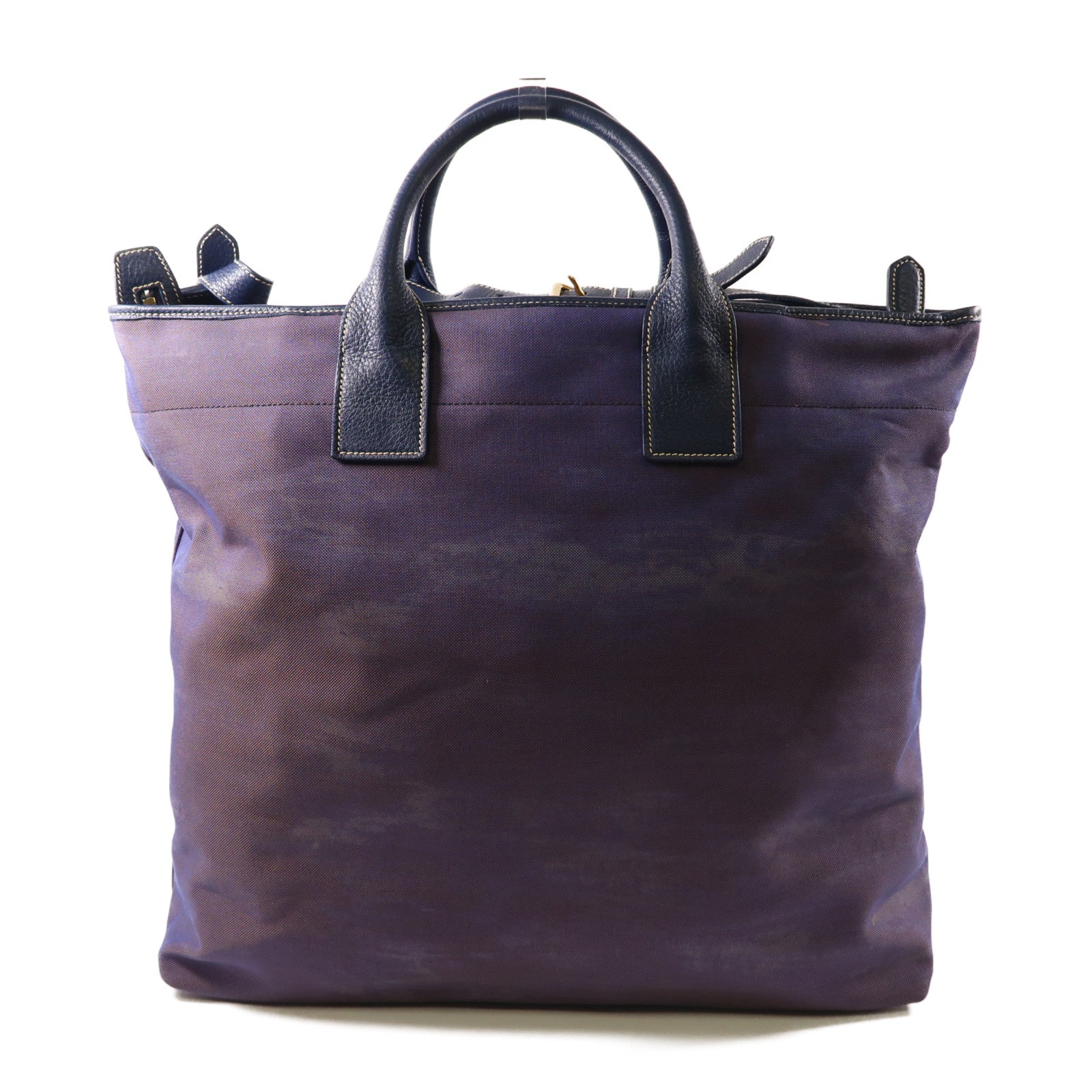 PRADA 尼龍Tote Bag金扣手挽肩背兩用袋紫色