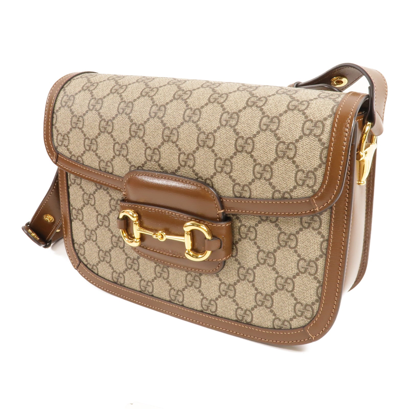 GUCCI 塗層帆布Horsebit 1955 Medium肩背袋