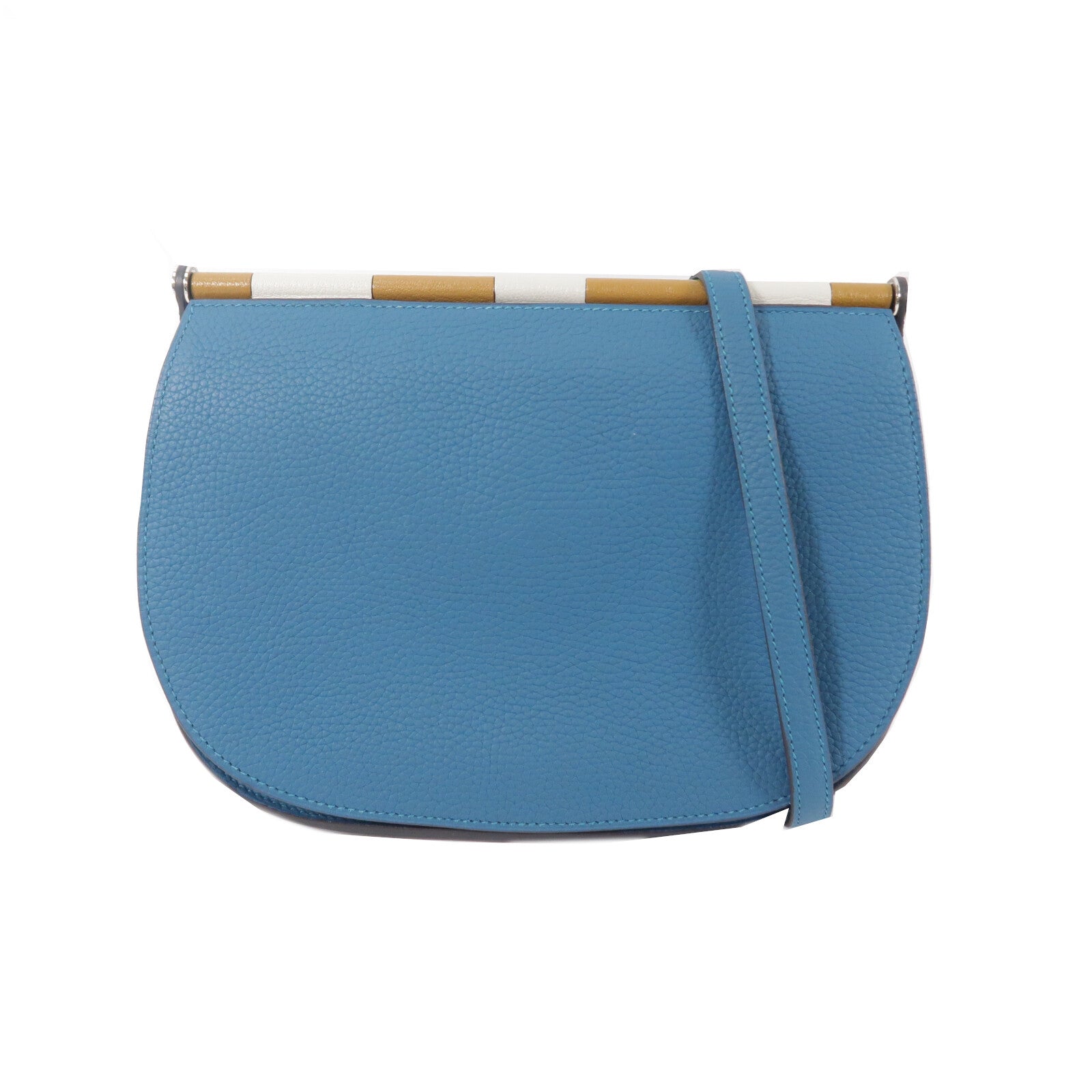 HERMES Clemence皮革Sac Saut 25肩背袋Vert Bosphore