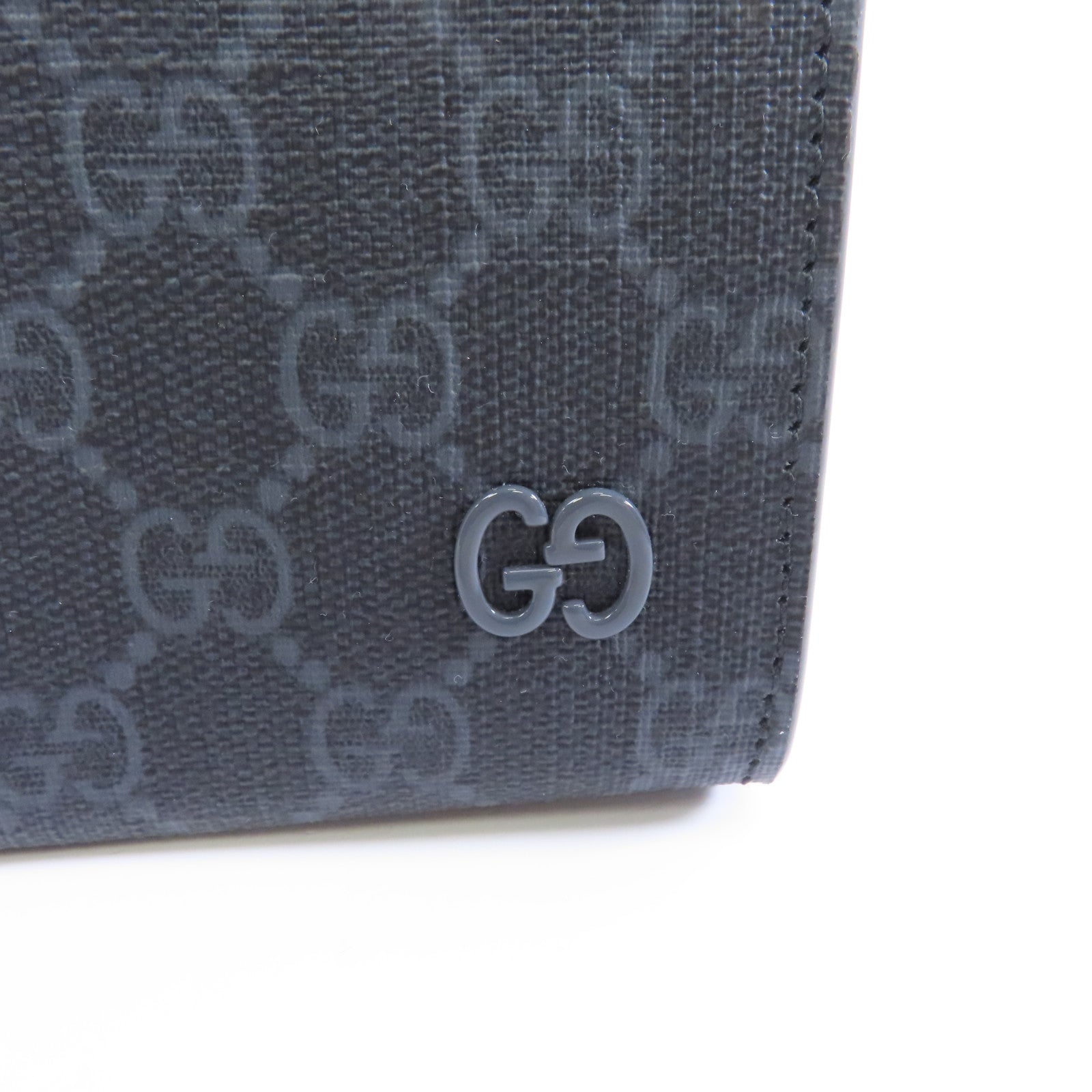 GUCCI 【激減優惠】塗層帆布GG Supreme Clutch Bag銀扣手挽袋灰色