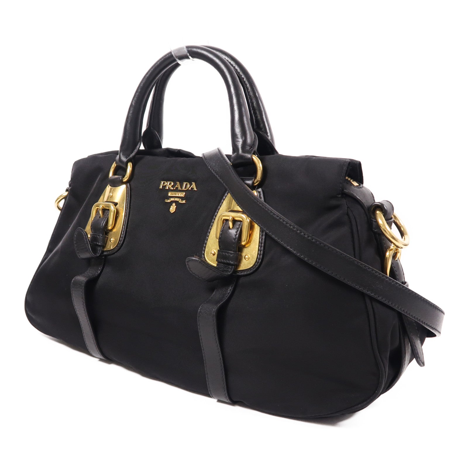 PRADA 尼龍2 Way Shoulder金扣手挽肩背兩用袋