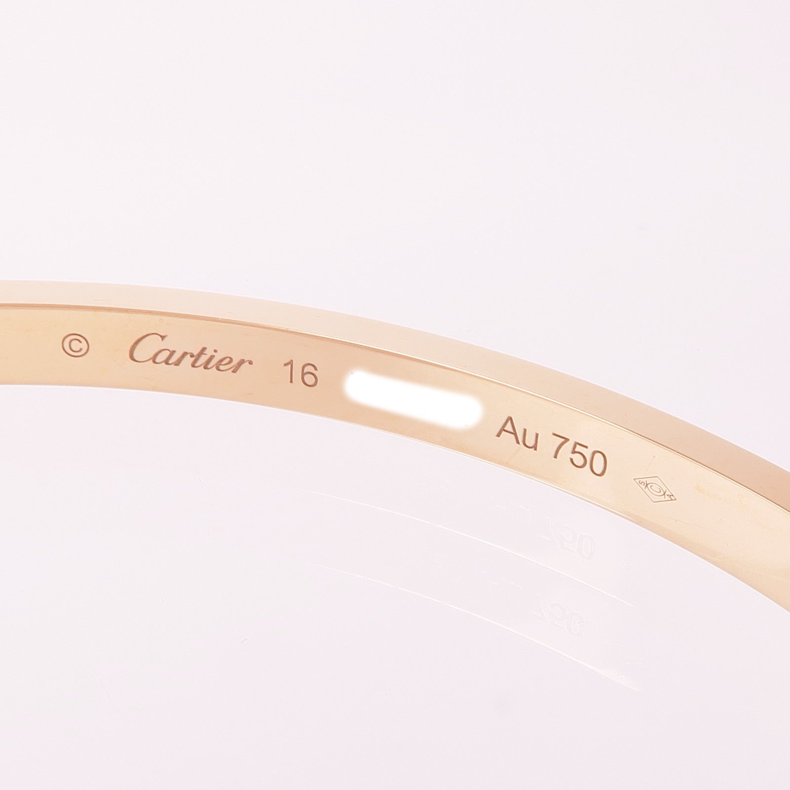 CARTIER 18K玫瑰金Love Bracelet鑽石手鏈Cartier#16