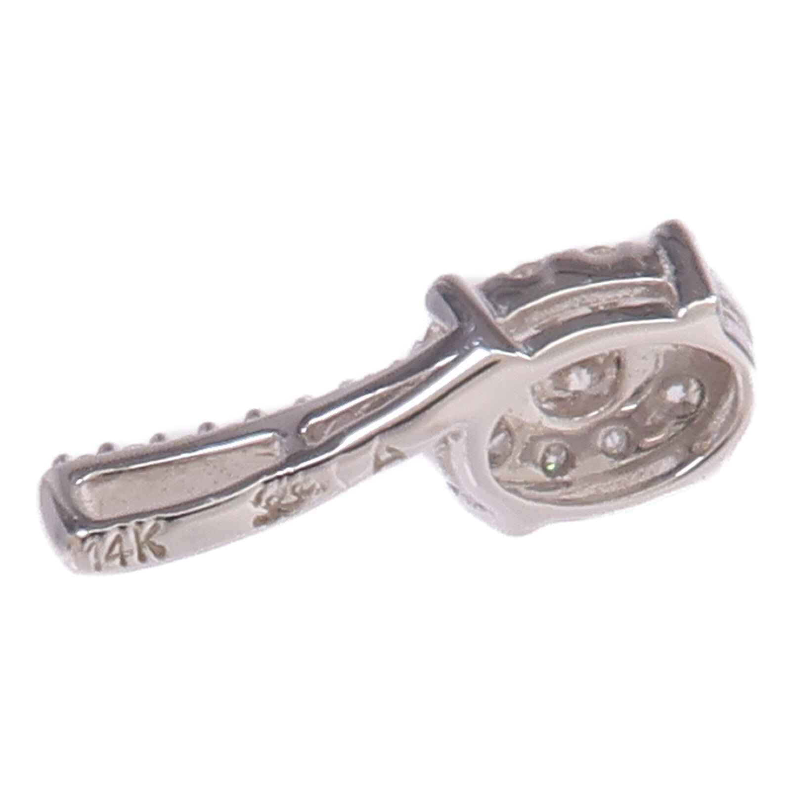 JEWELRY 14K白金Diamond Pendant Top鑽石吊墜