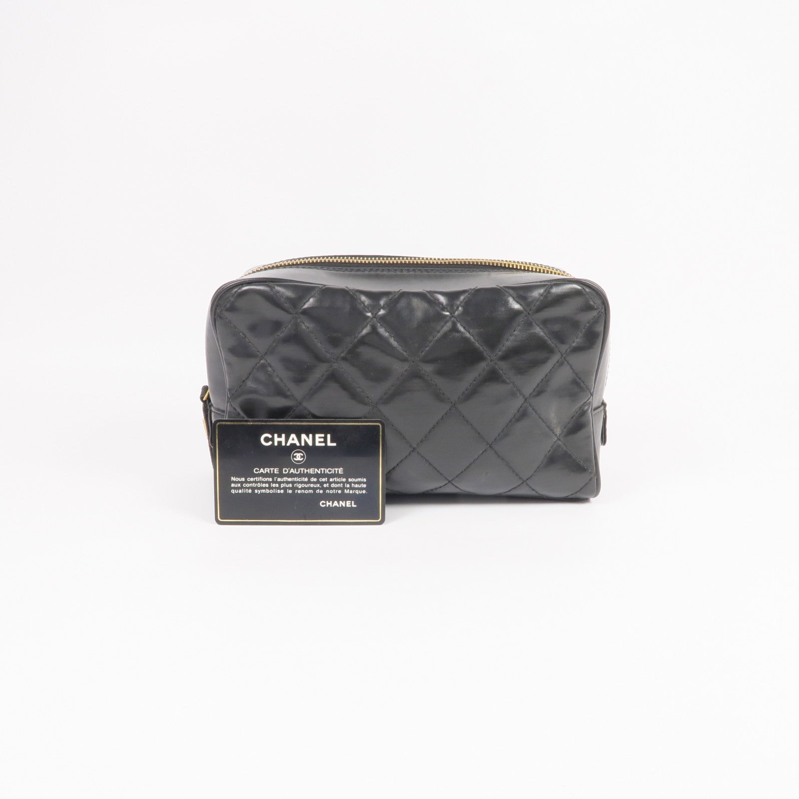 CHANEL 羊皮皮革Pouch金扣手拿包