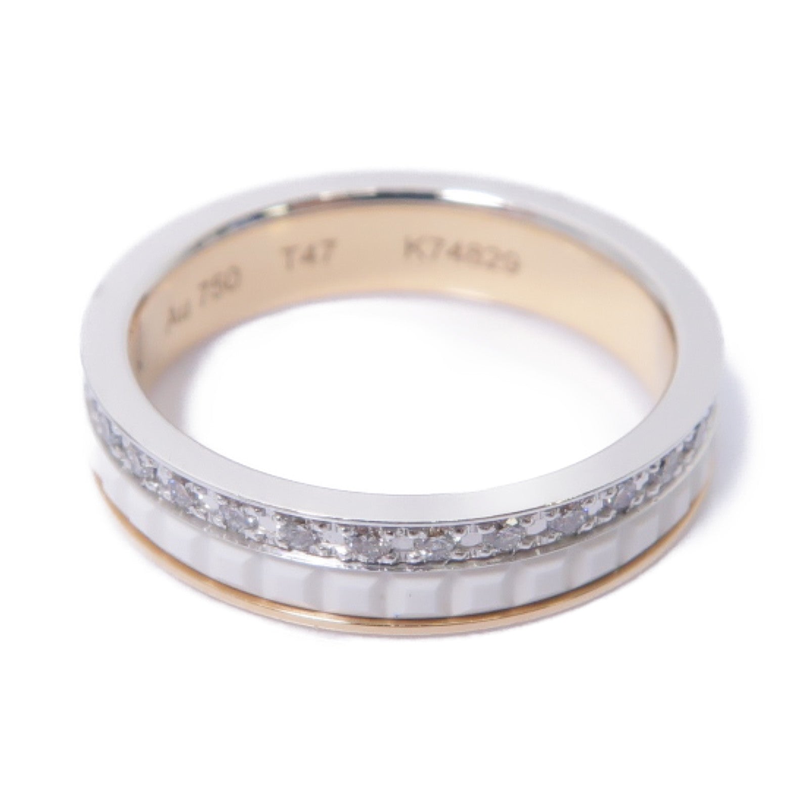 Boucheron 18K白金/玫瑰金Quatre White戒指US#4