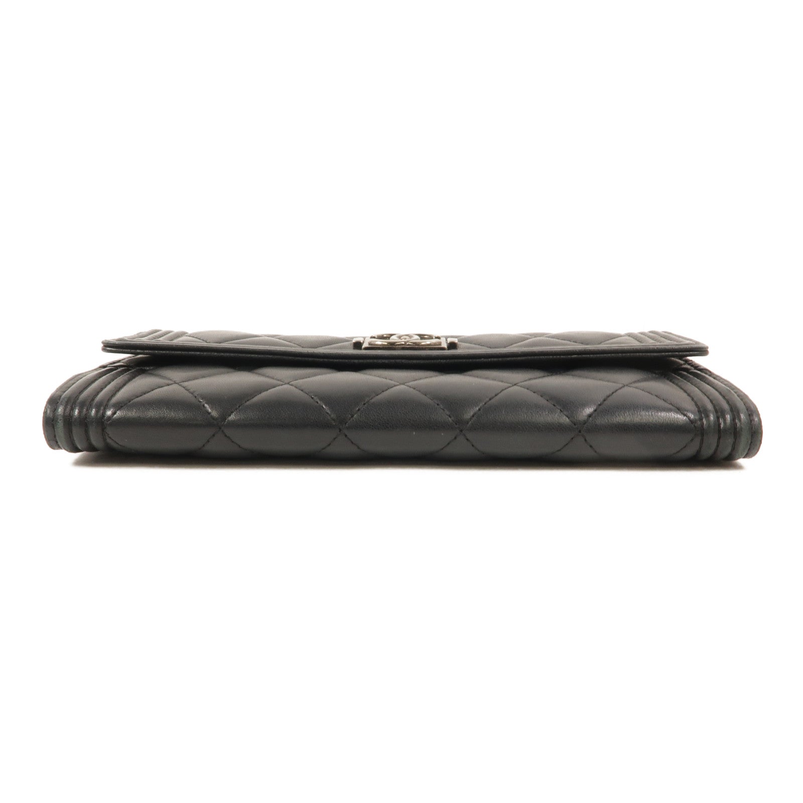 CHANEL 羊皮皮革Boy Long Wallet長錢包