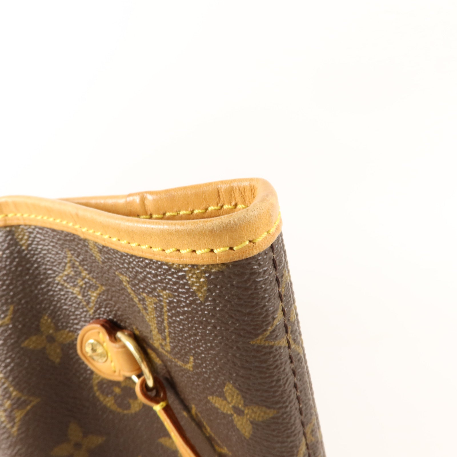 LOUIS VUITTON Monogram Neverfull MM金扣手挽袋