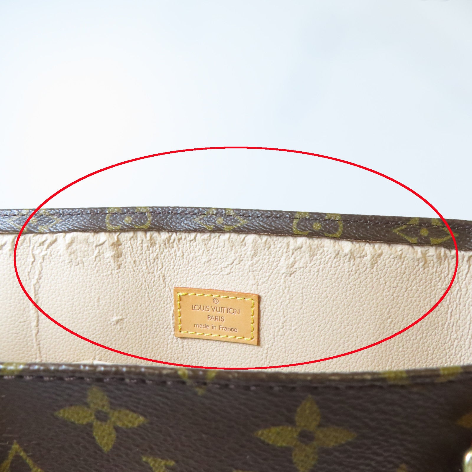 LOUIS VUITTON Monogram Sac Plat Tote Bag金扣手挽袋啡色