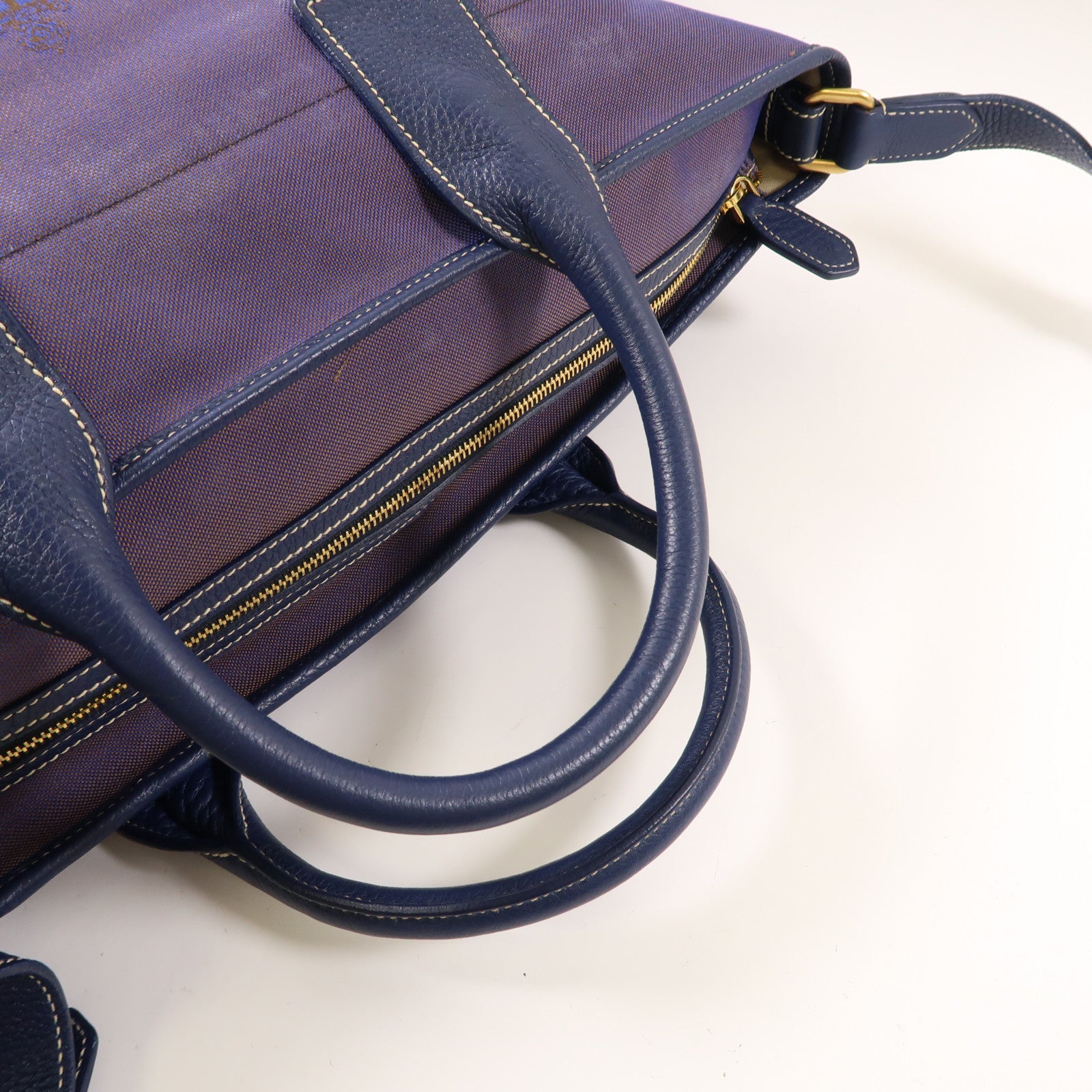 PRADA 尼龍Tote Bag金扣手挽肩背兩用袋紫色