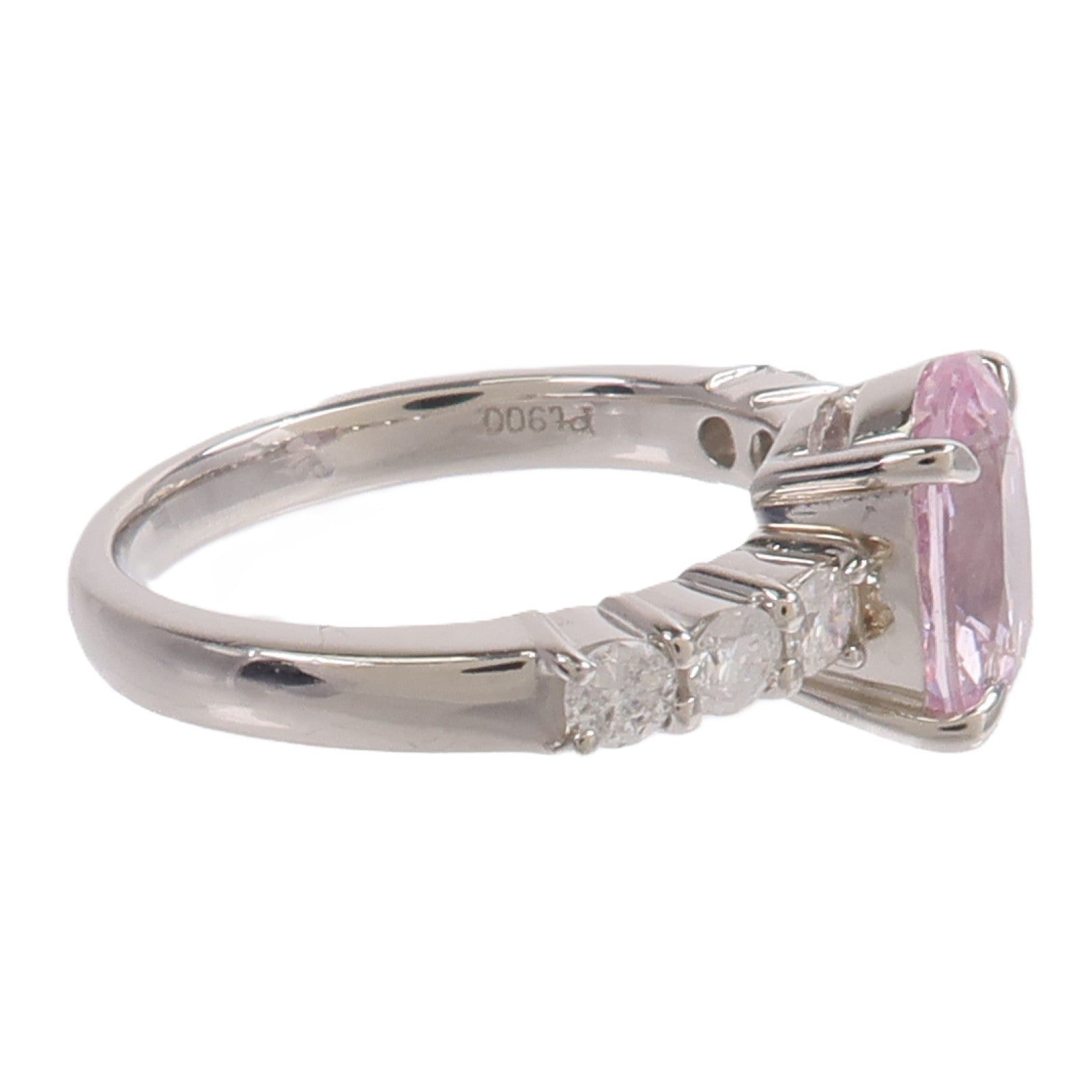JEWELRY PT900鉑金Pink Sapphire Diamond Ring粉紅色藍寶石/鑽石戒指
