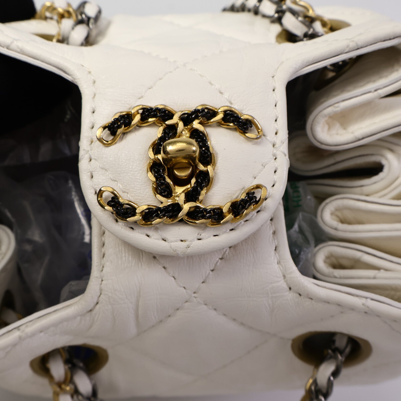 CHANEL 【激減優惠】羊皮皮革Drawstring Bucket鏈帶肩背袋