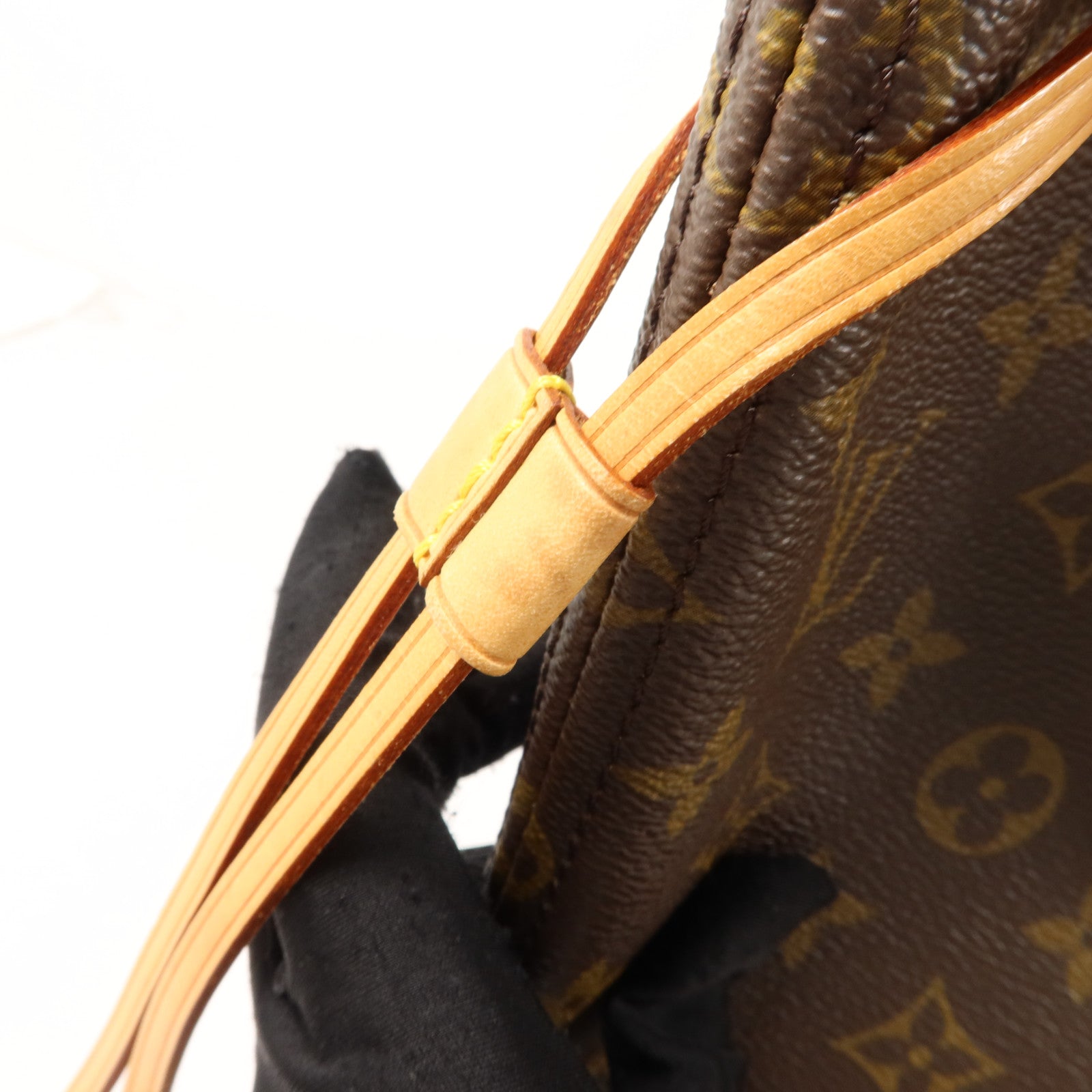LOUIS VUITTON Monogram Neverfull MM金扣手挽袋