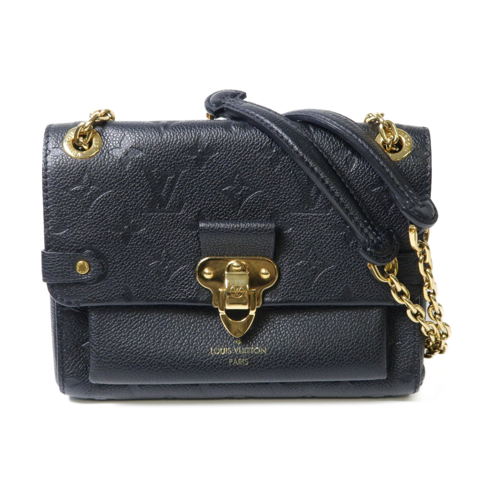 LOUIS VUITTON 【激減優惠】Monogram Empreinte Vavin BB金扣鏈帶肩背袋黑色