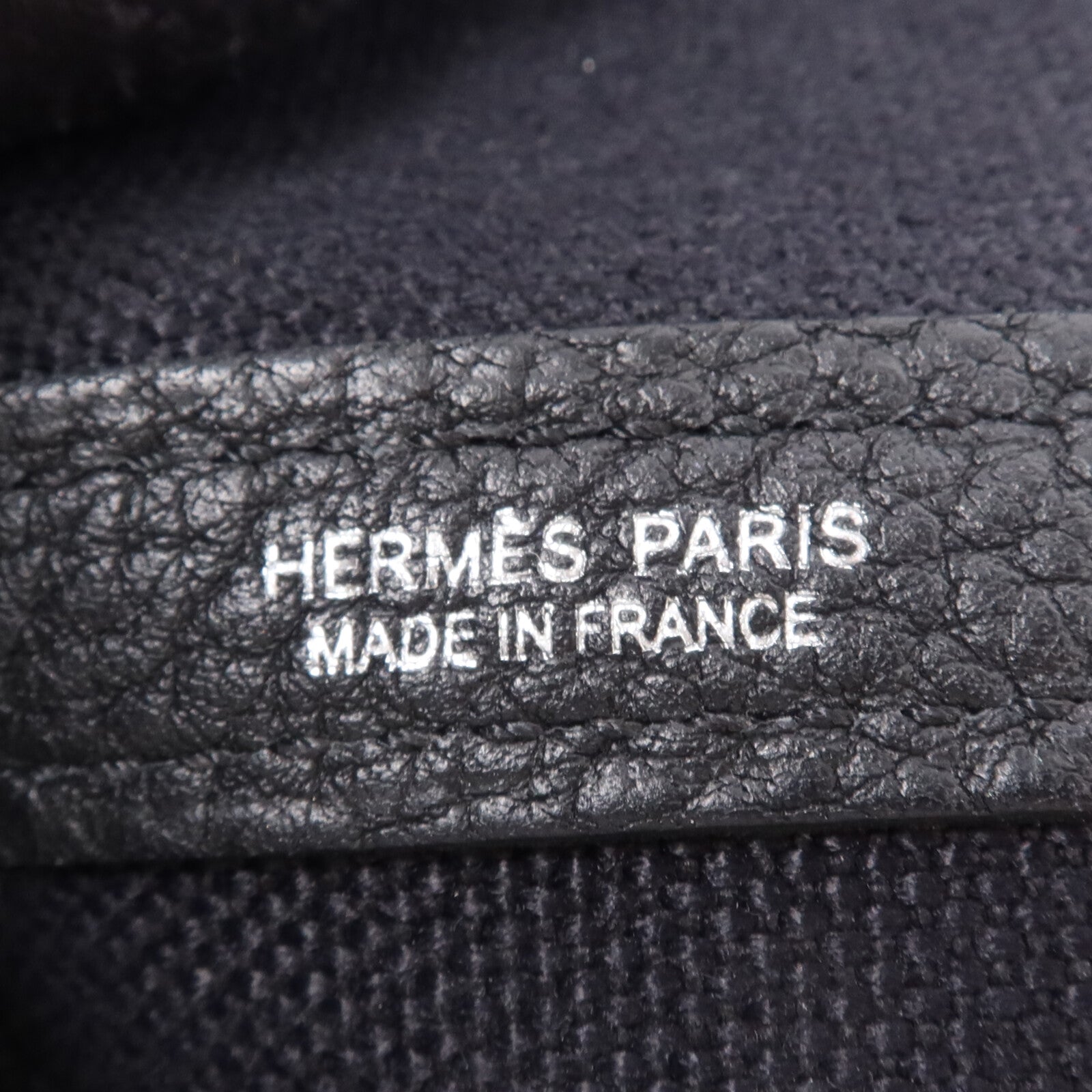 HERMES 帆布Garden File PM銀扣手挽肩背兩用袋Noir