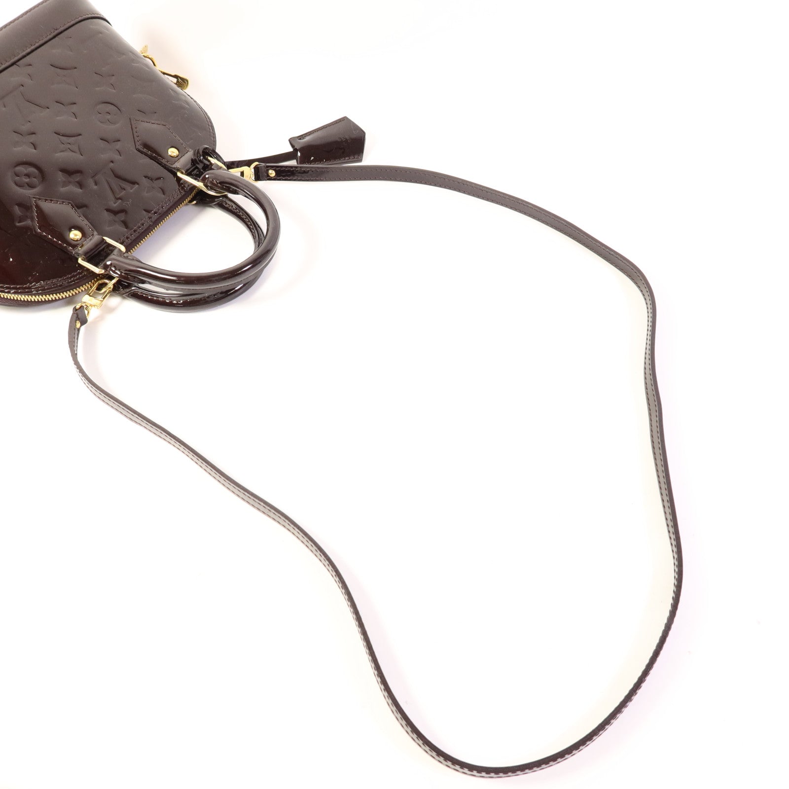 LOUIS VUITTON Vernis Alma BB金扣手挽肩背兩用袋