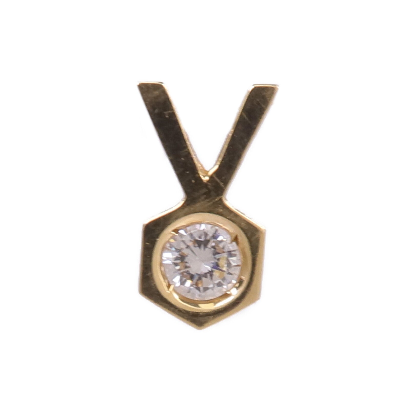 JEWELRY 【激減優惠】18K黃金Diamond Pendant Top鑽石吊墜