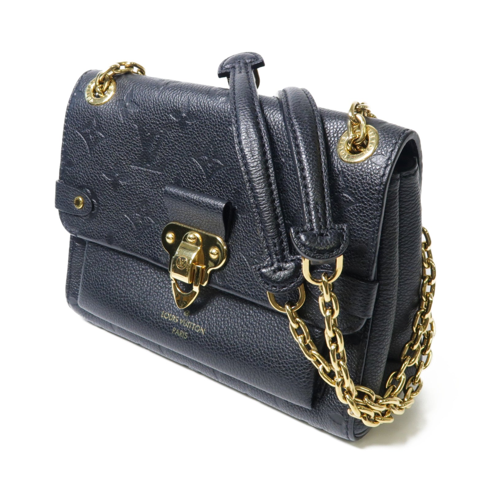 LOUIS VUITTON 【激減優惠】Monogram Empreinte Vavin BB金扣鏈帶肩背袋黑色