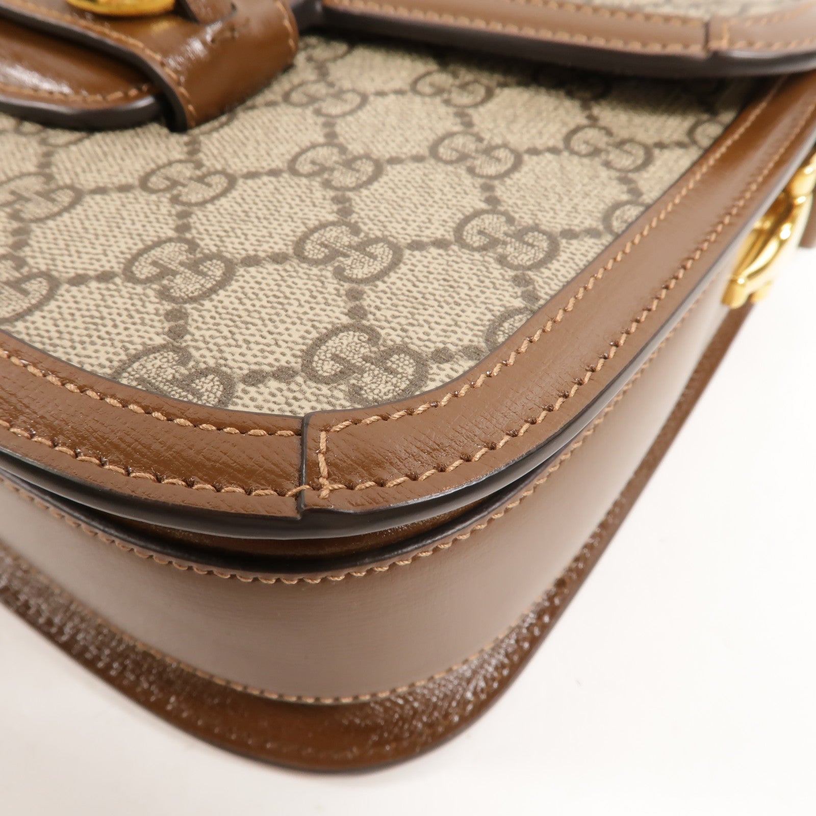 GUCCI 塗層帆布Horsebit 1955 Medium肩背袋